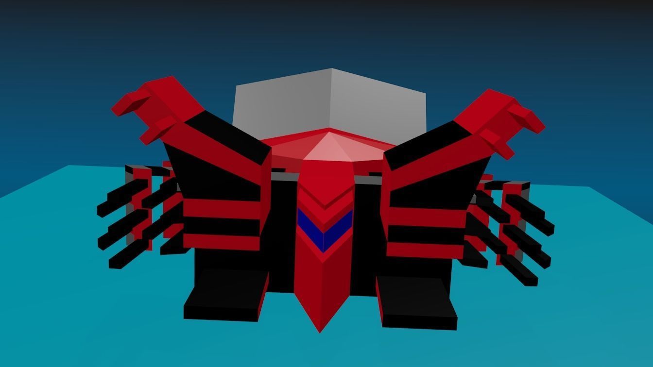 Spaceship Model spider Low-poly 3D model_5