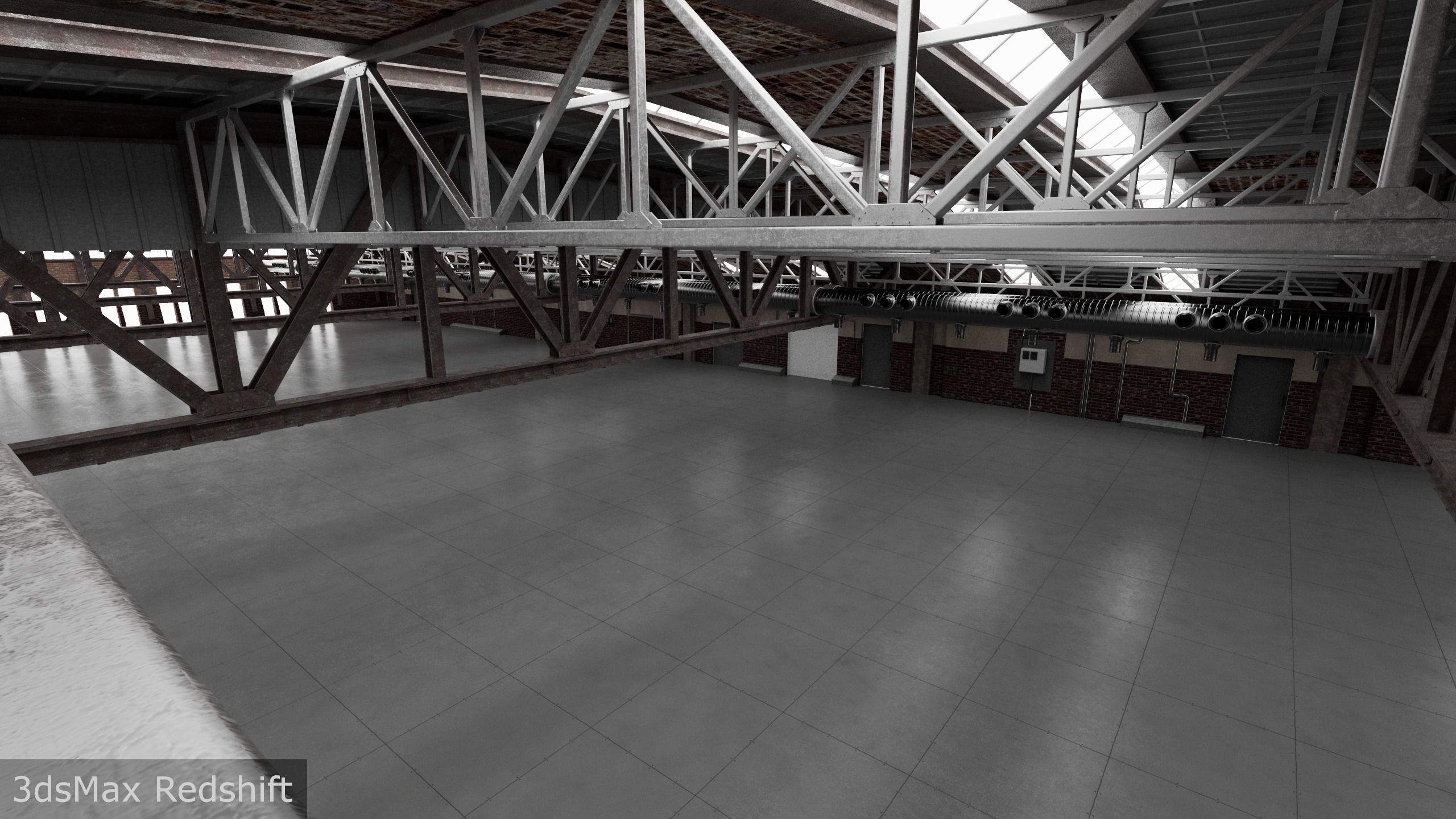 Hangar interior 3D model_5