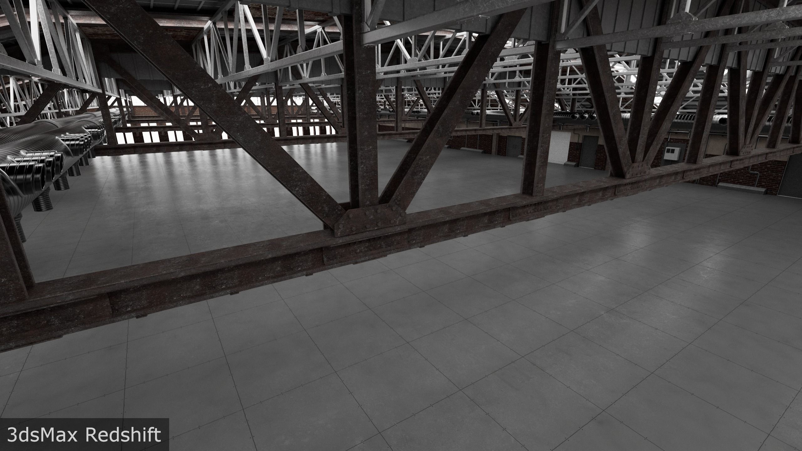 Hangar interior 3D model_3