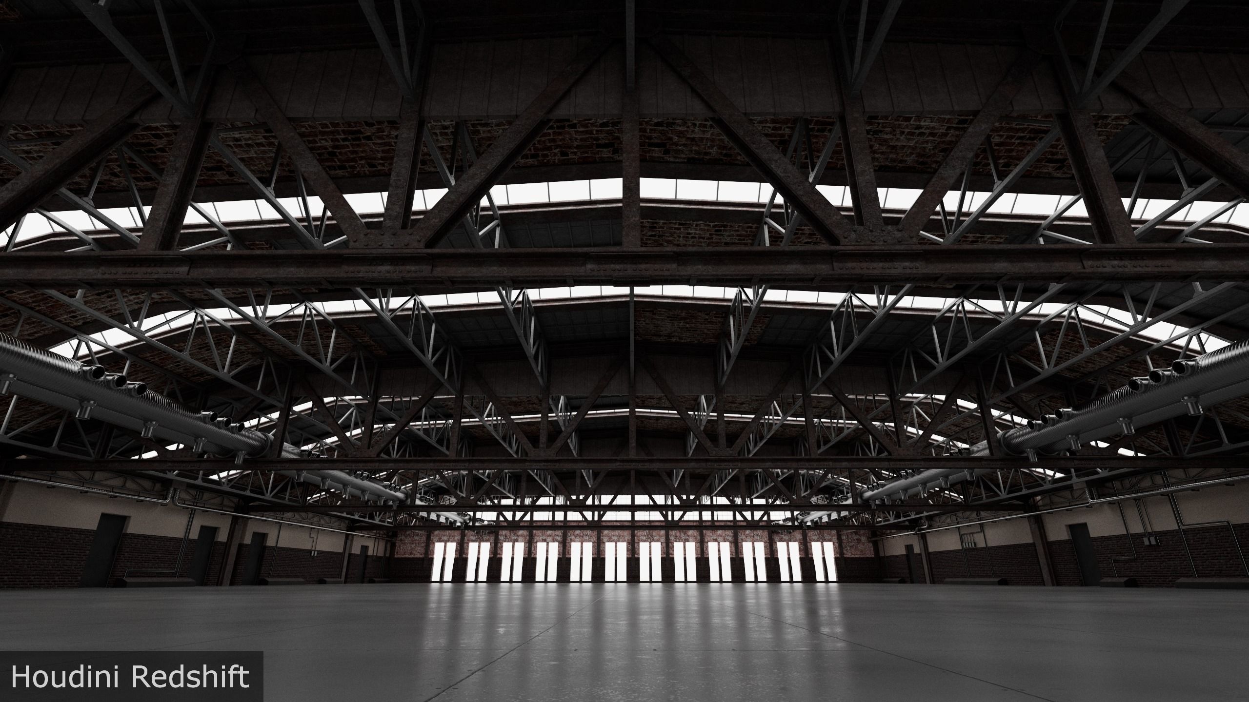 Hangar interior 3D model_9