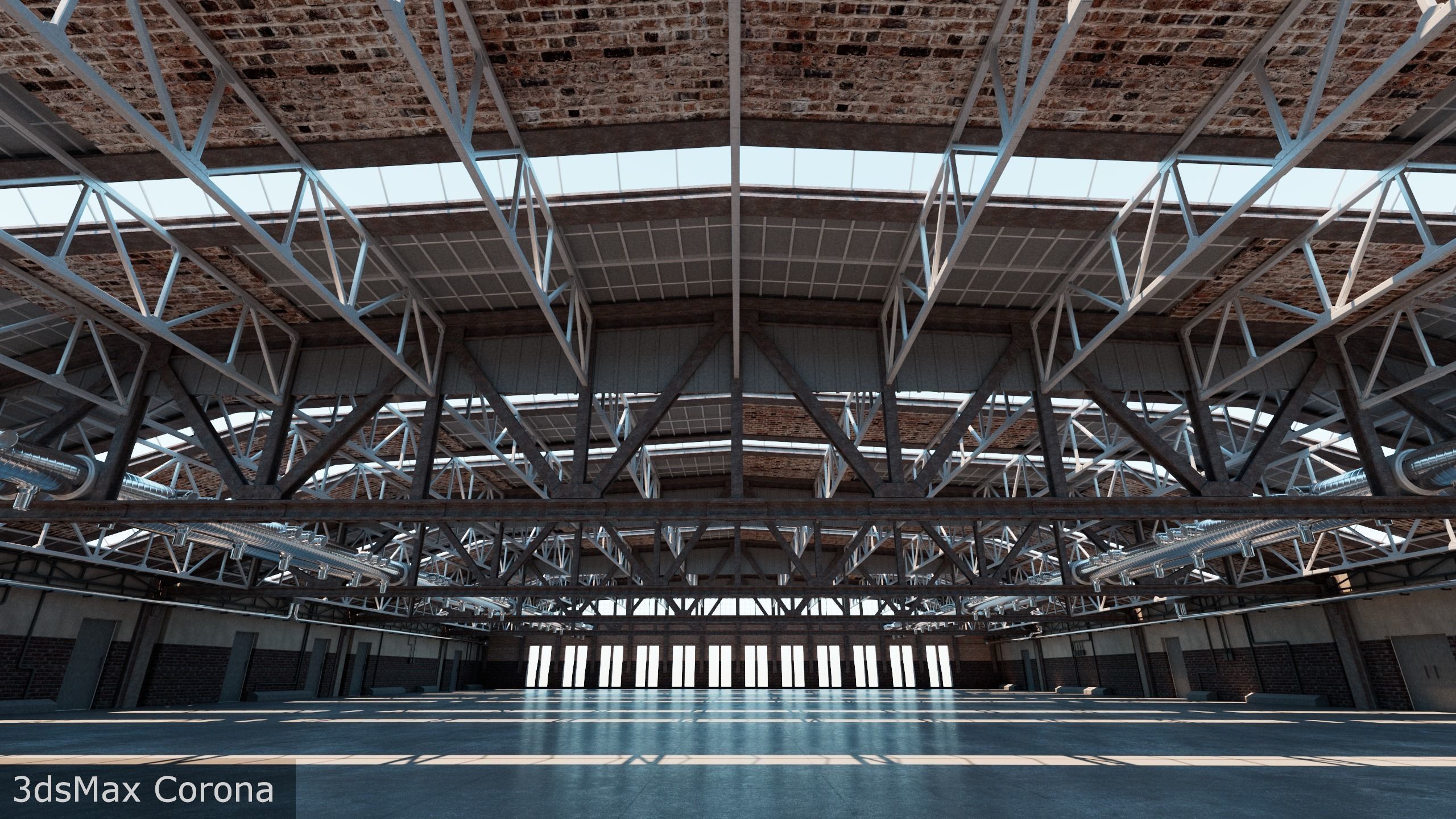 Hangar interior 3D model_23