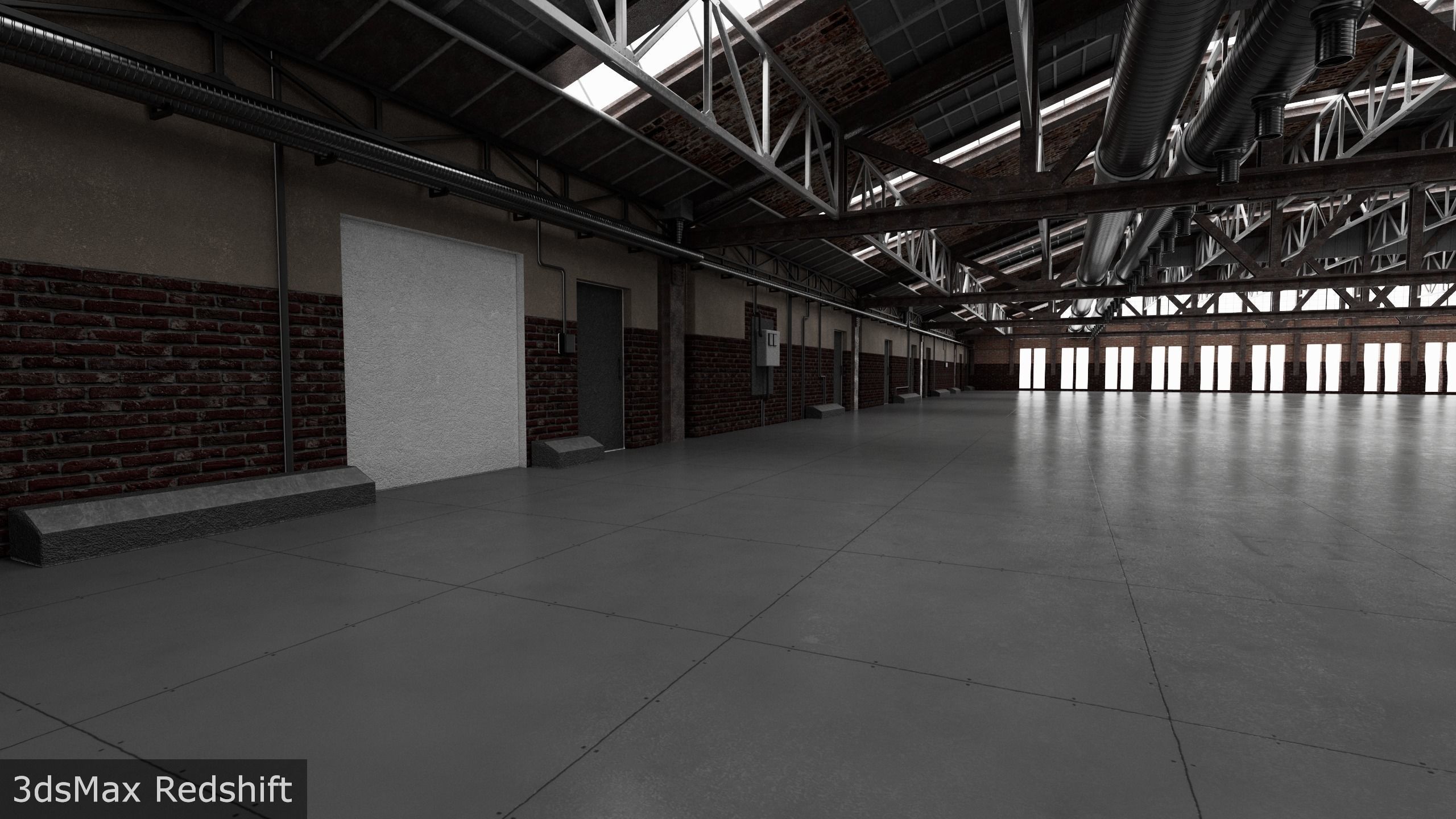 Hangar interior 3D model_6