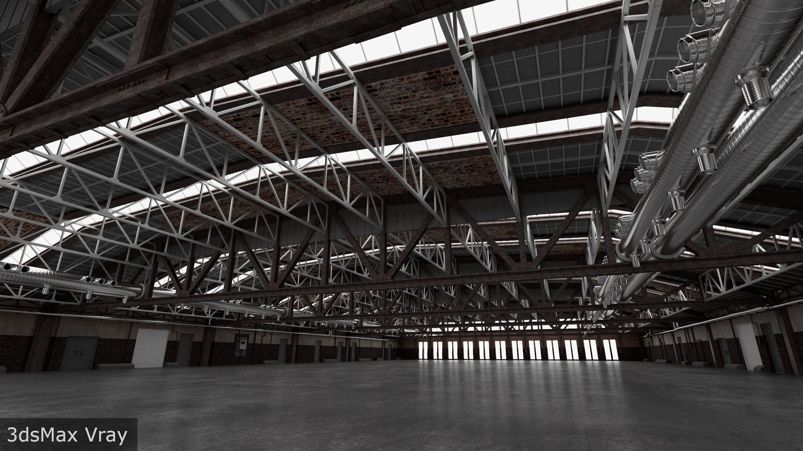 Hangar interior 3D model_15
