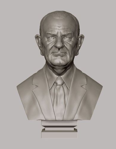 Lyndon B Johnson bust for printing