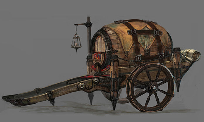 Vintage Cart 3D model_2