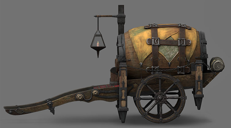 Vintage Cart 3D model_4