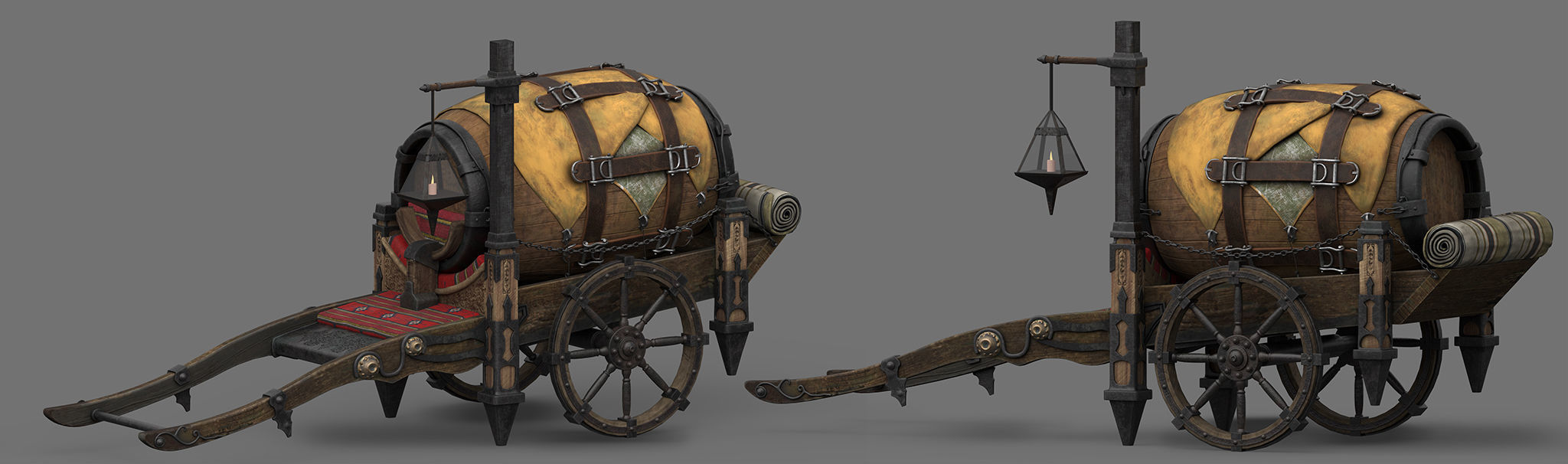 Vintage Cart 3D model_7