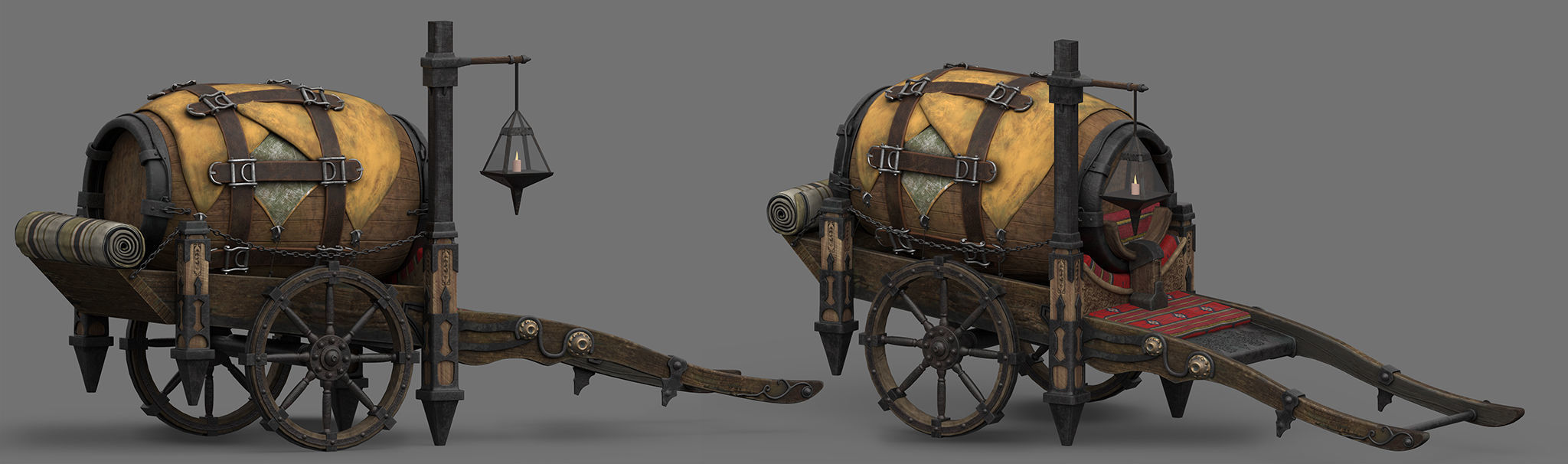 Vintage Cart 3D model_1