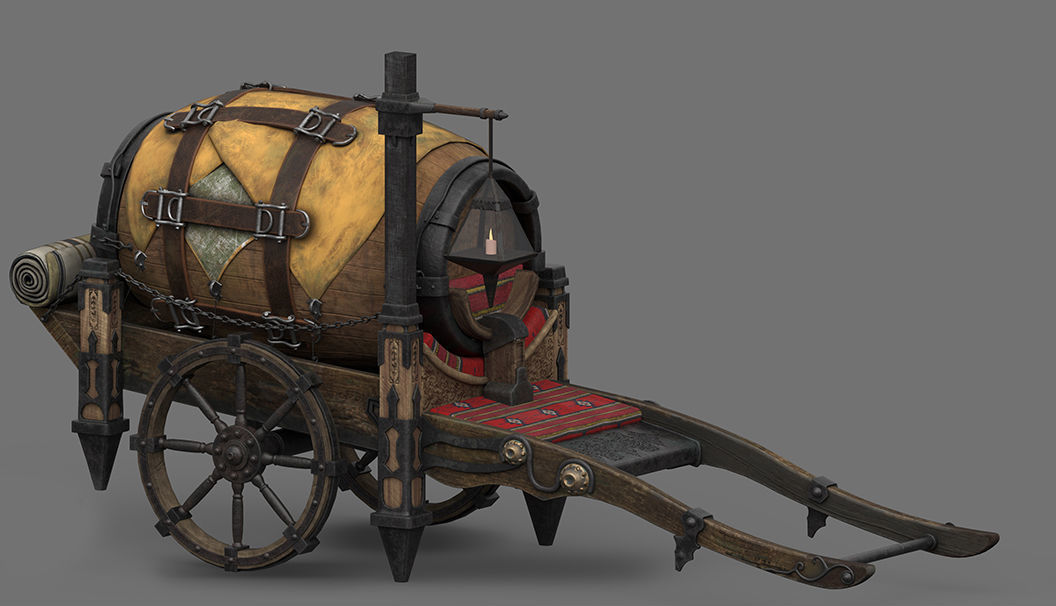 Vintage Cart 3D model_6