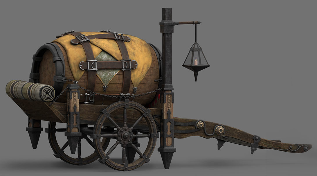 Vintage Cart 3D model_5