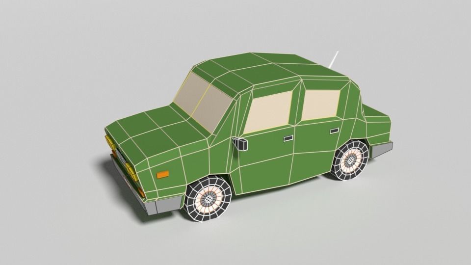 Low Poly Cartoon City Cars Collection _22
