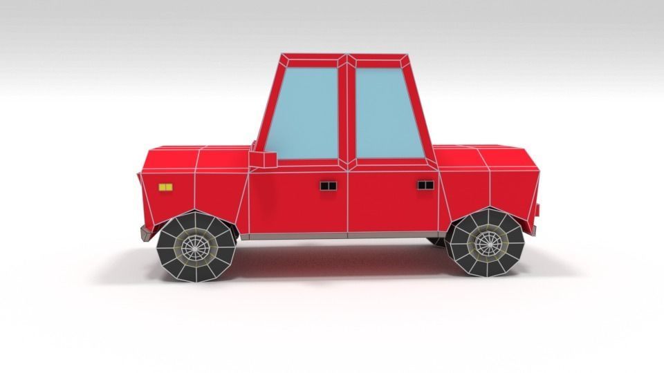 Low Poly Cartoon City Cars Collection _36