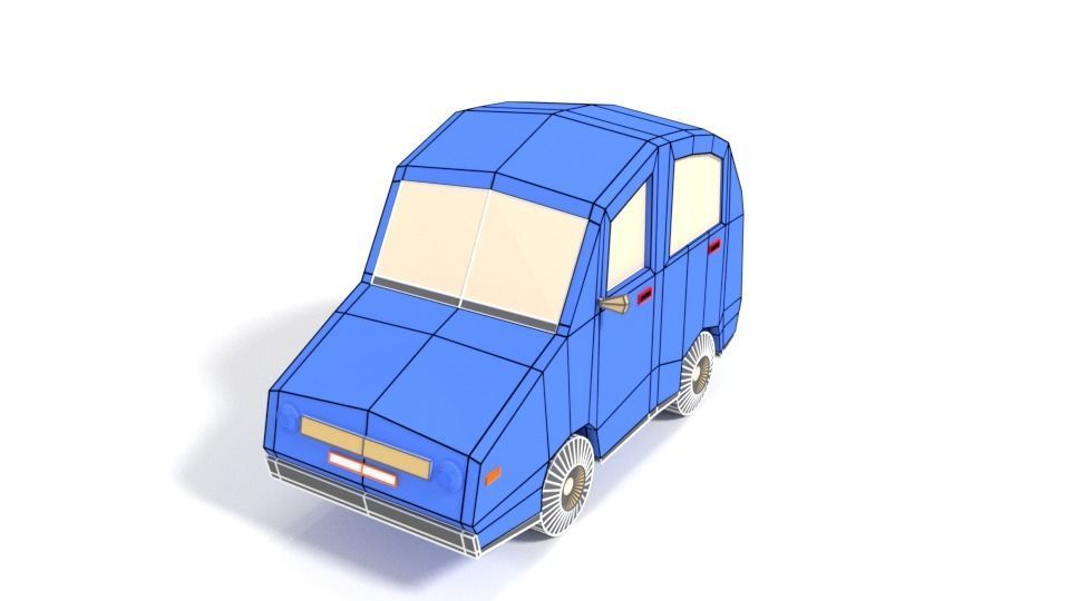 Low Poly Cartoon City Cars Collection _10