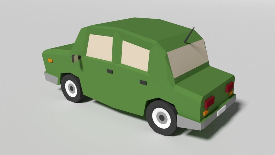Low Poly Cartoon City Cars Collection _20