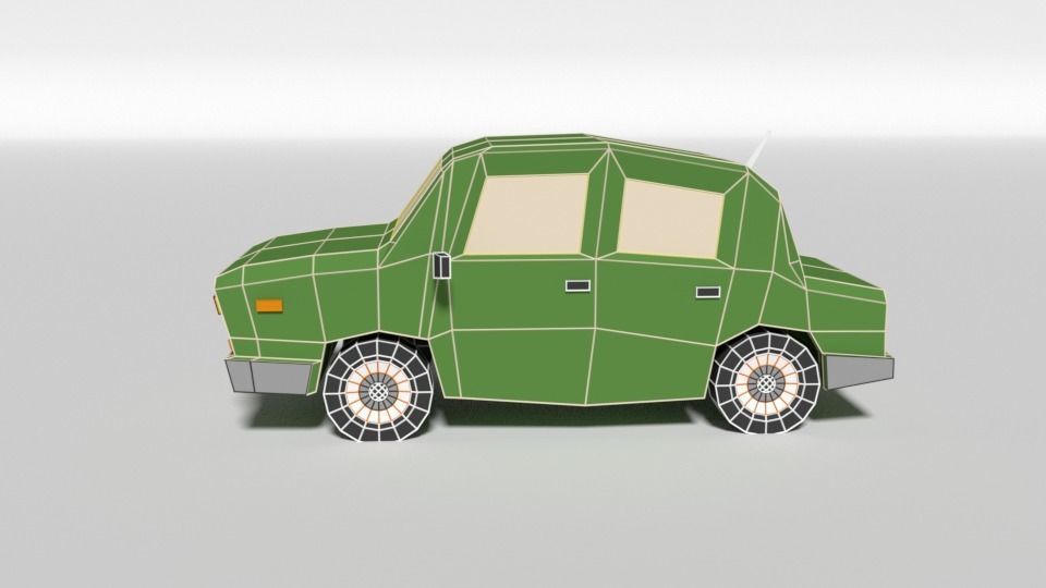 Low Poly Cartoon City Cars Collection _23
