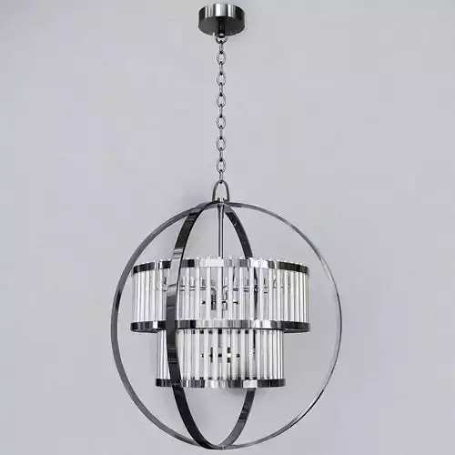 Brushed Nickel Crystal Orb