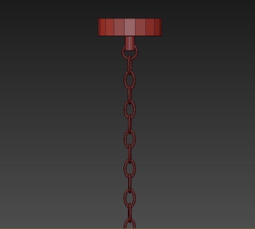 Brushed Nickel Crystal Orb 3D model_2