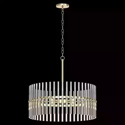 Casandra modern chandelier with circular glass shade