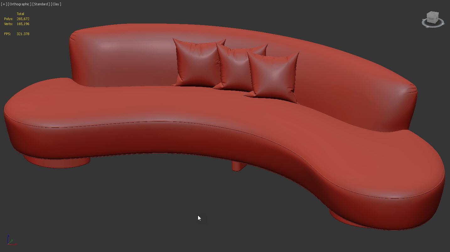 FreeForm Curved Sofa by Vladimir Kagan 3D model_11