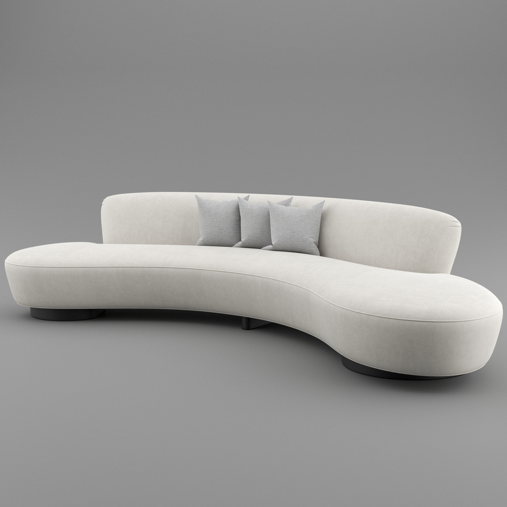 FreeForm Curved Sofa by Vladimir Kagan 3D model_4