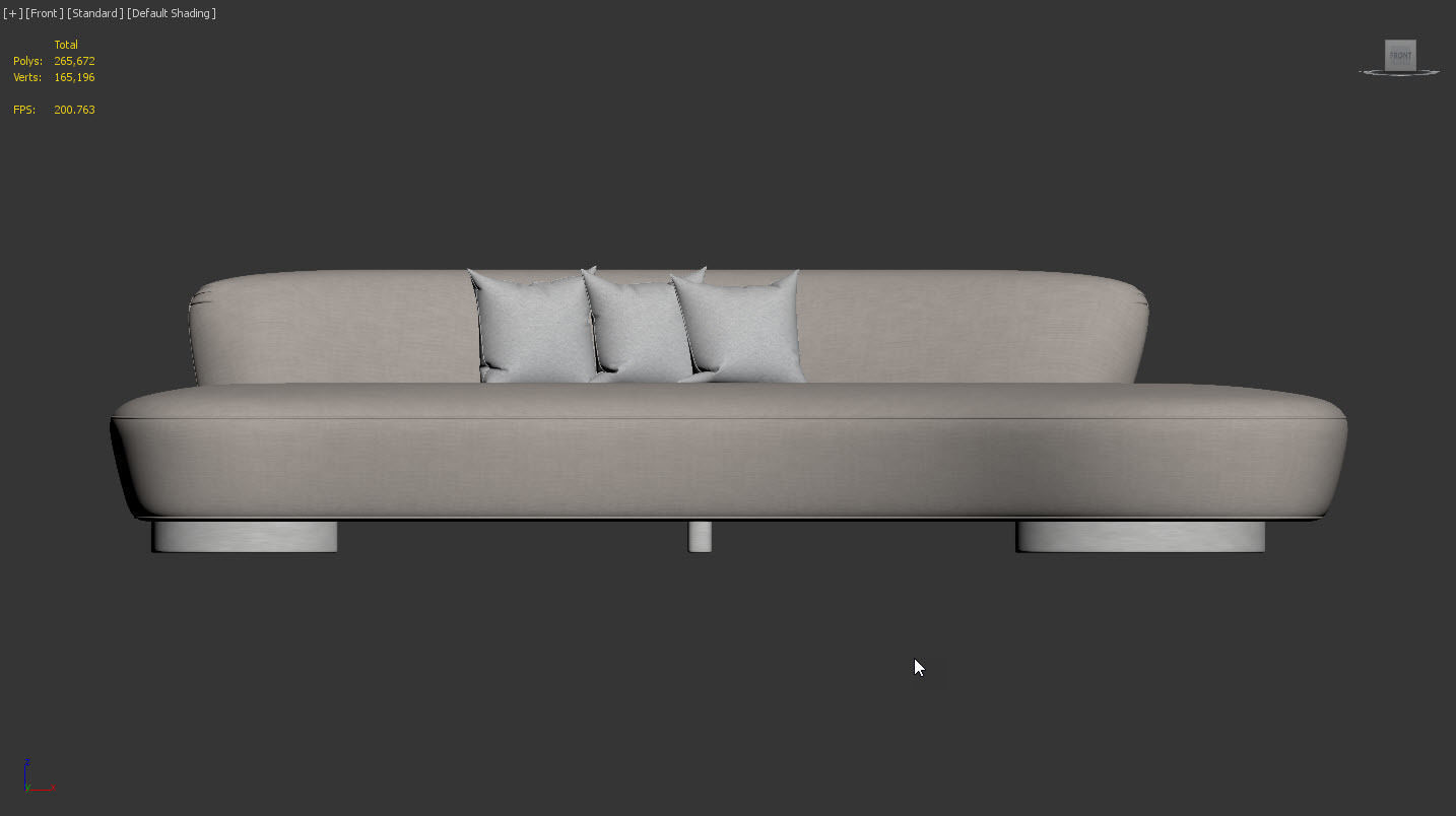 FreeForm Curved Sofa by Vladimir Kagan 3D model_9