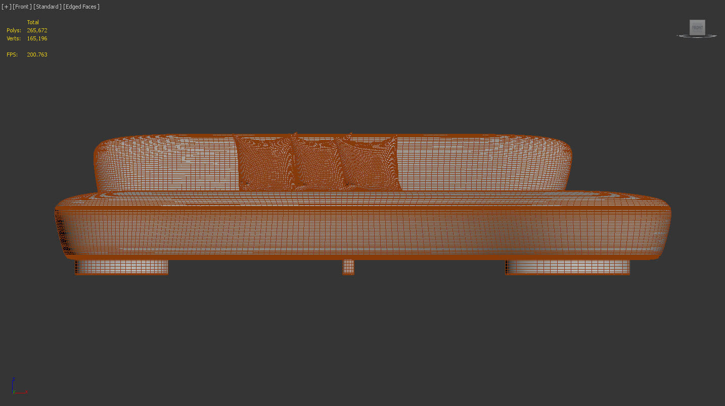FreeForm Curved Sofa by Vladimir Kagan 3D model_8