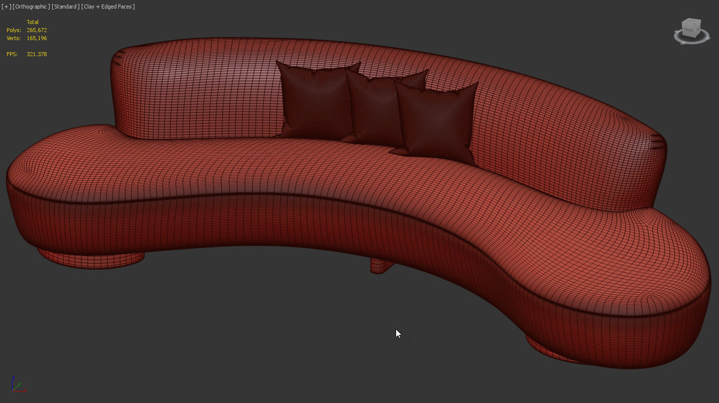 FreeForm Curved Sofa by Vladimir Kagan 3D model_12
