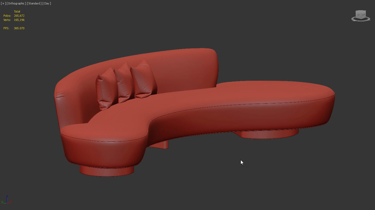 FreeForm Curved Sofa by Vladimir Kagan 3D model_13