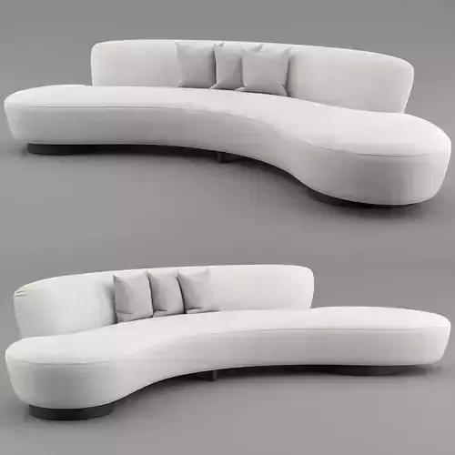 FreeForm Curved Sofa by Vladimir Kagan 3D model