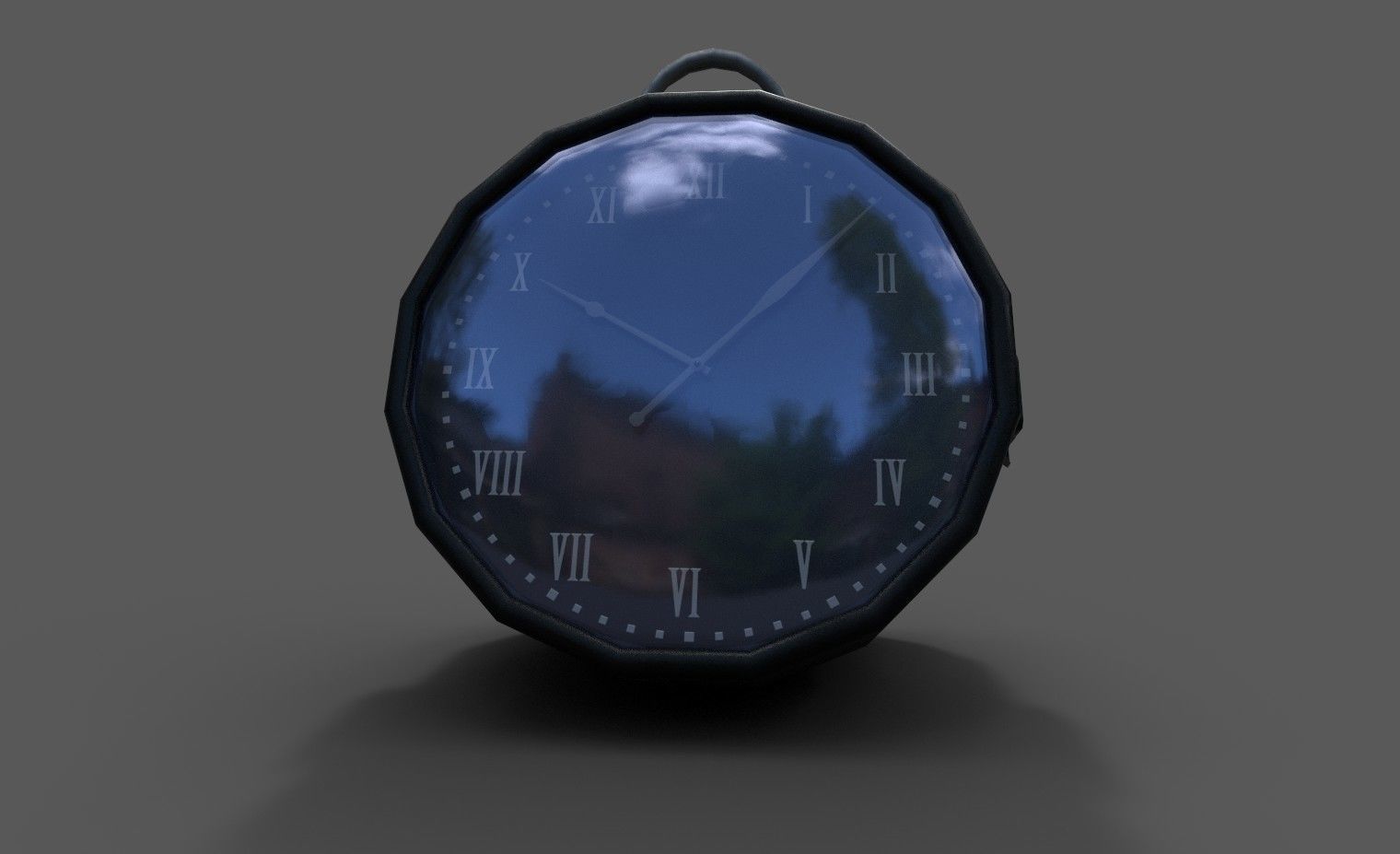 Assorted Clocks Low-poly 3D model_3