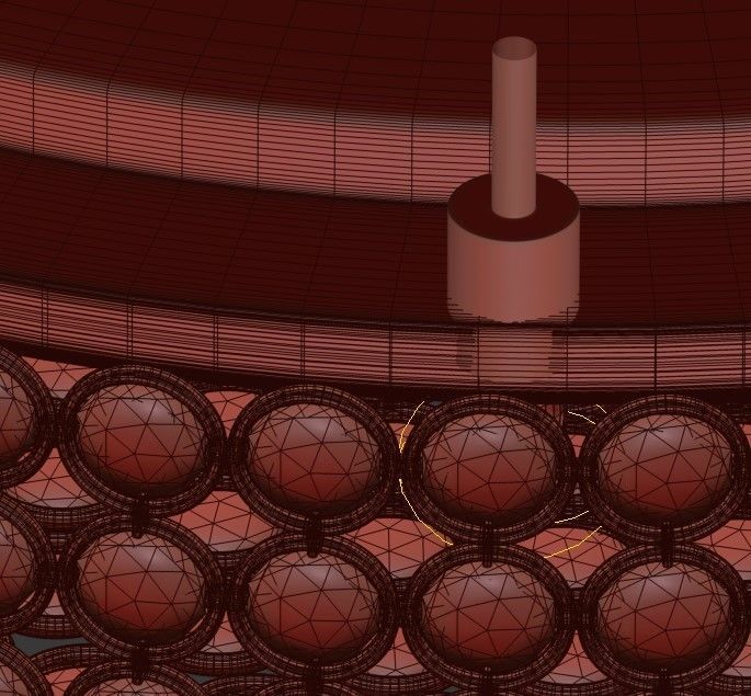 Velie wide round crystal ceiling light 3D model_4