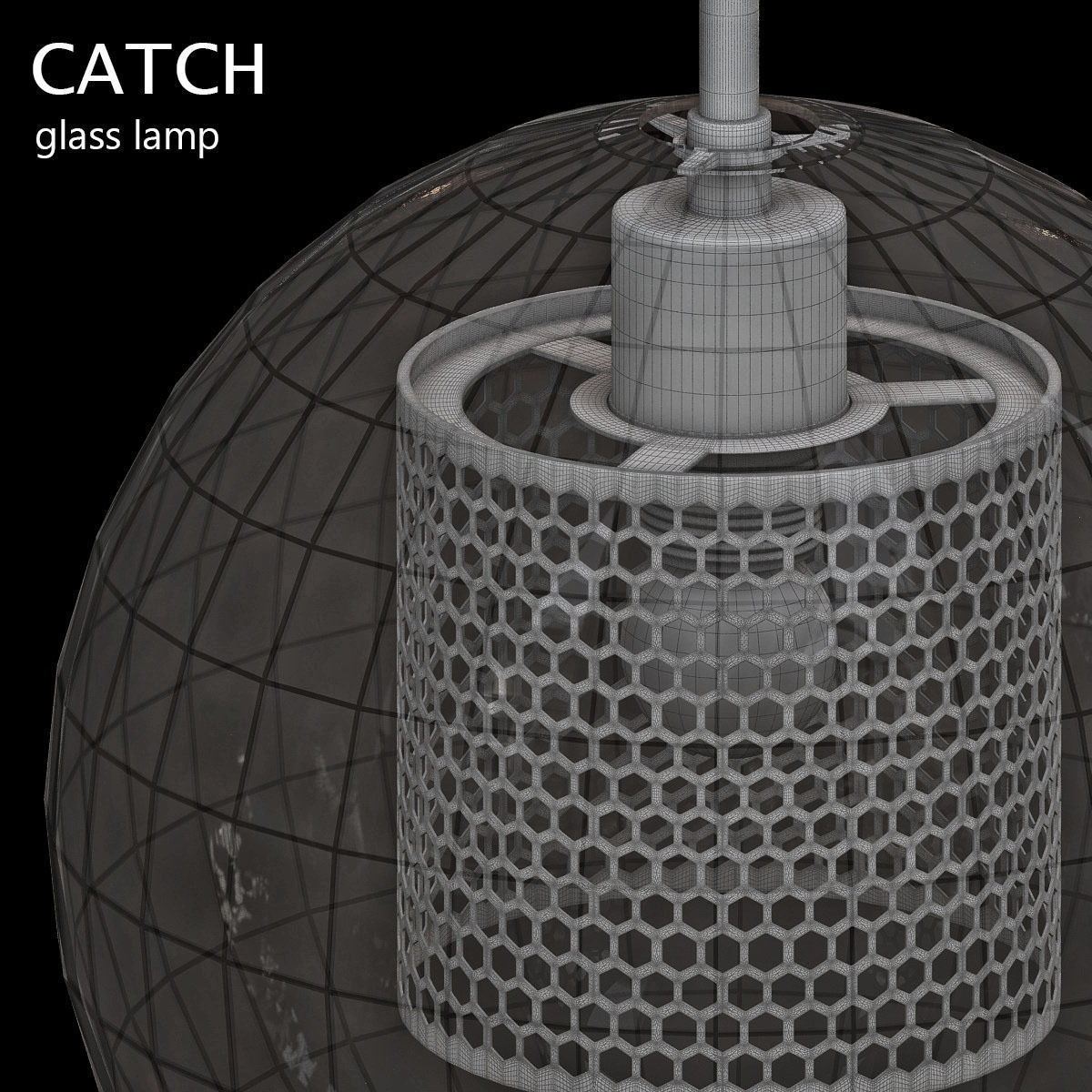 Catch glass lamp 3D model_6
