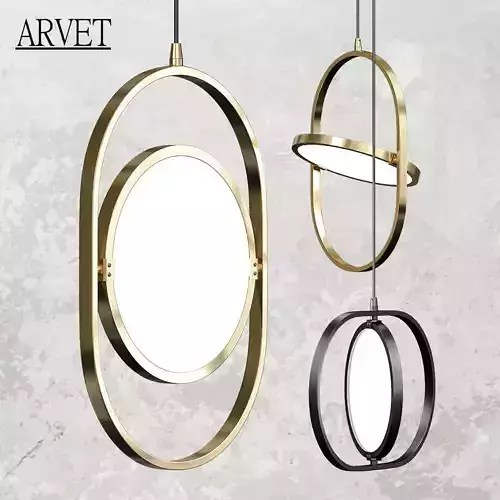 ARVET pendant light with two balls hanging from it