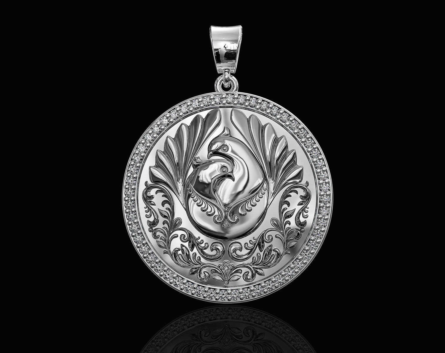 The loving doves pendant  3D print model_4