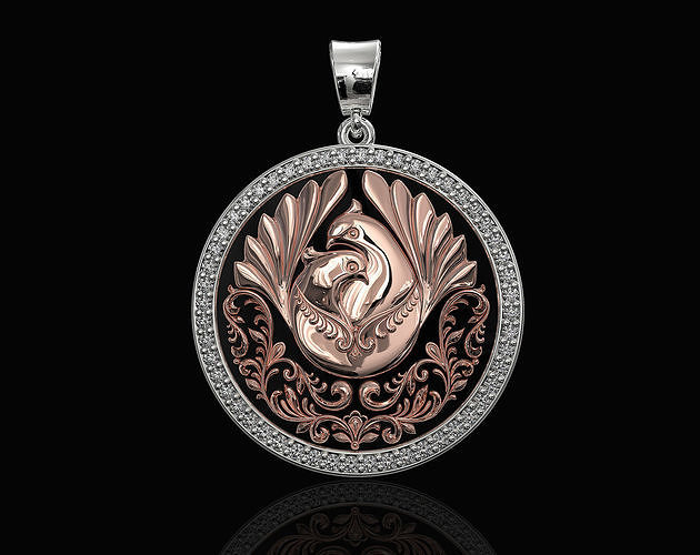 The loving doves pendant  3D print model