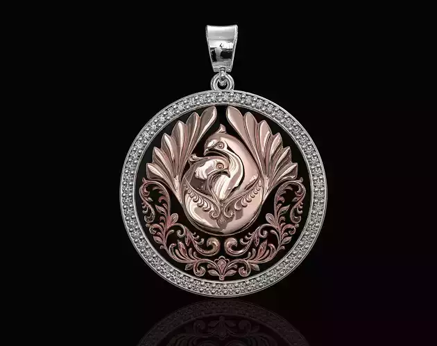 The loving doves pendant  3D print model