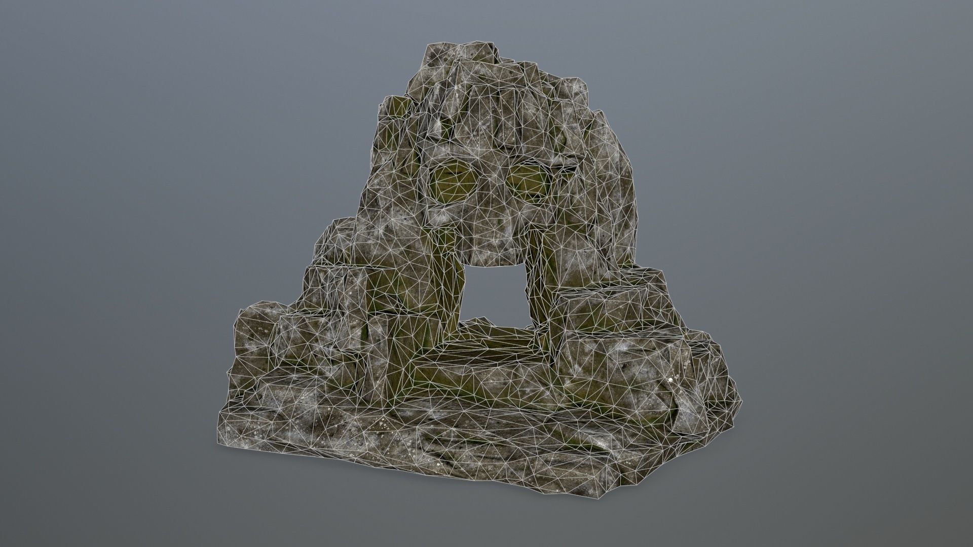 skull cave Low-poly 3D model_11