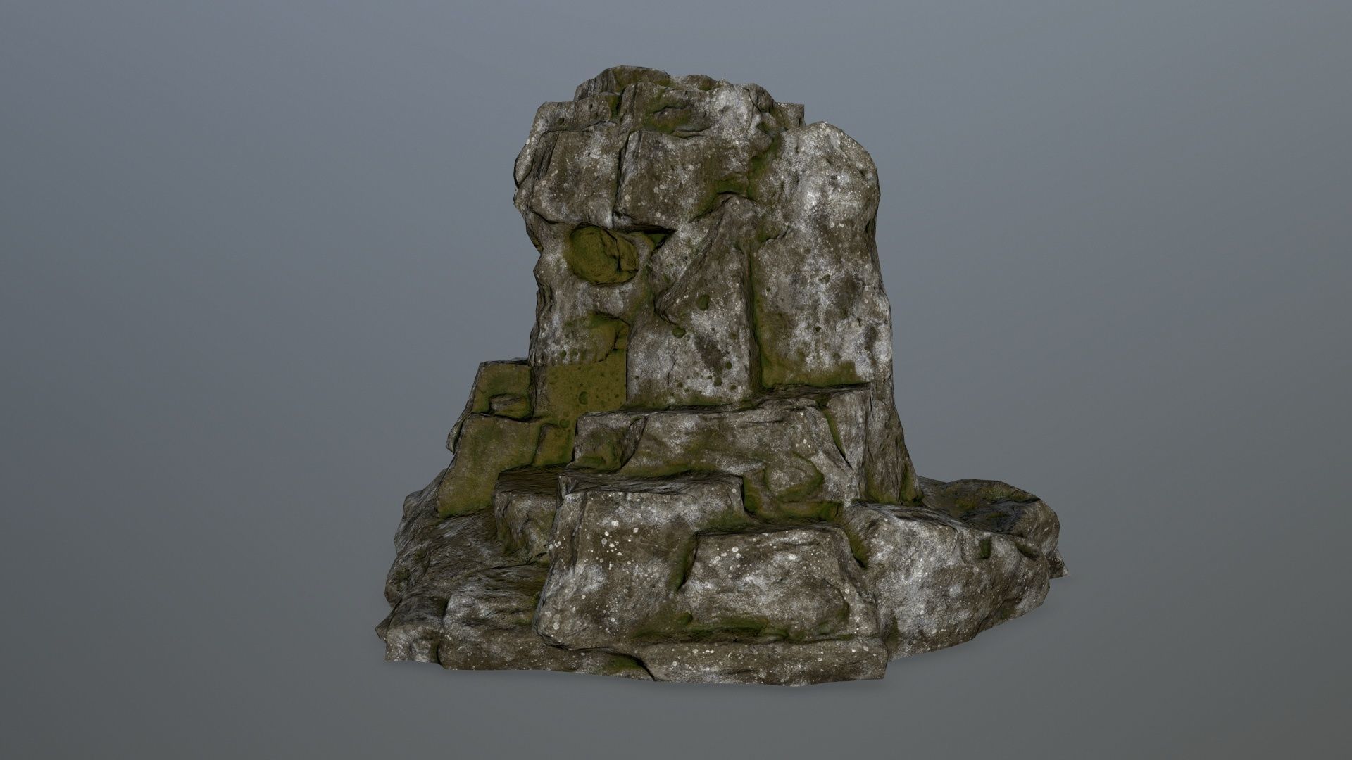 skull cave Low-poly 3D model_8