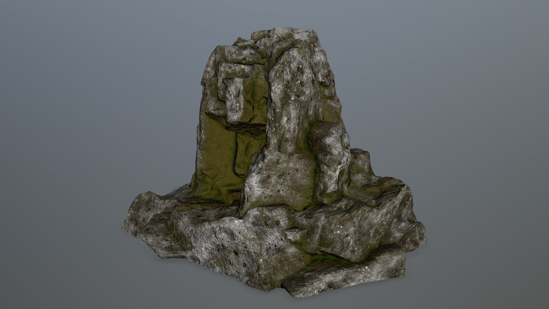 skull cave Low-poly 3D model_4
