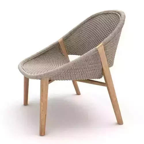 Tribu elio handwoven armchair  3d model 3D model