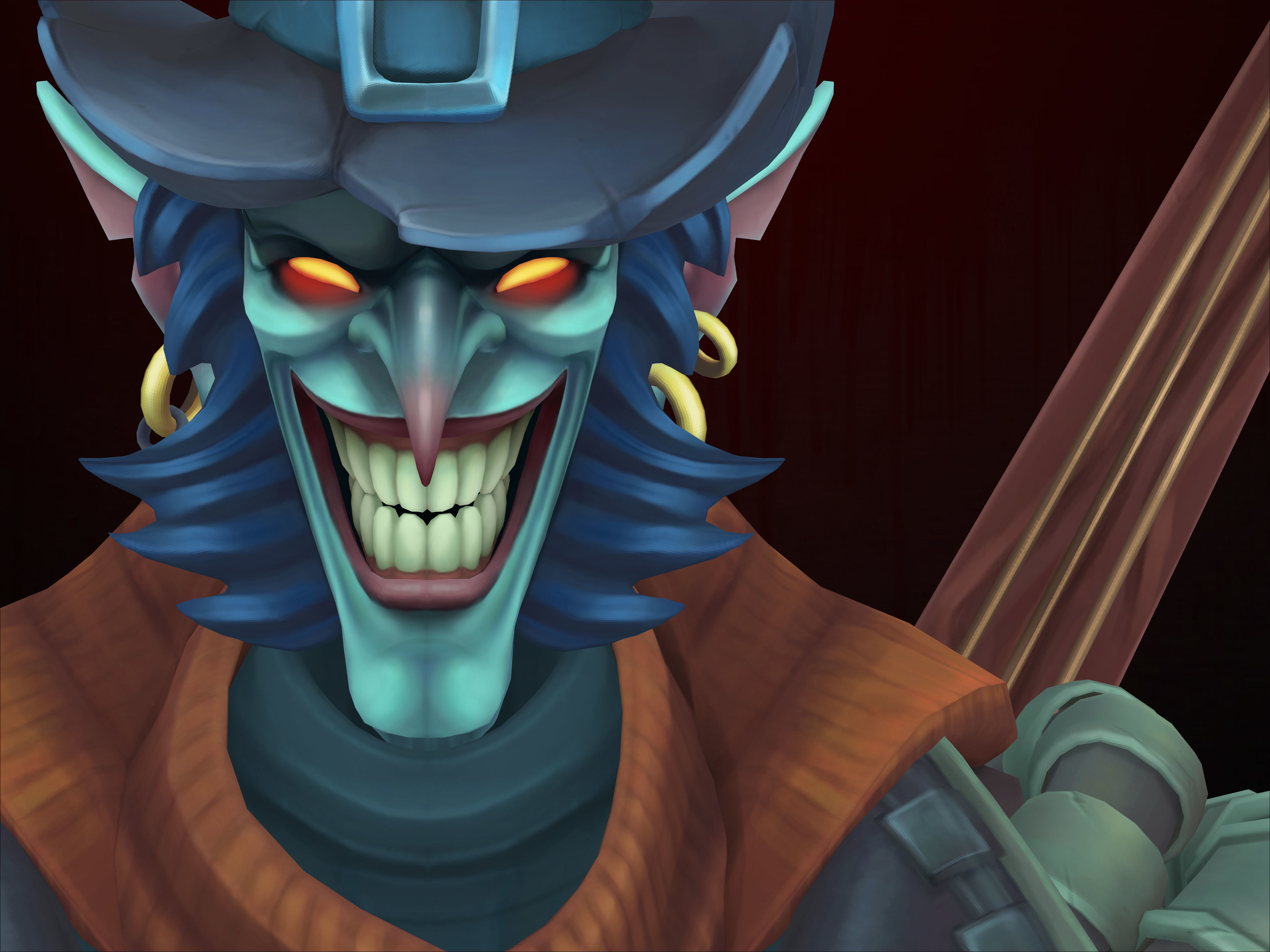 Instrumentalist clown Low-poly 3D model_7