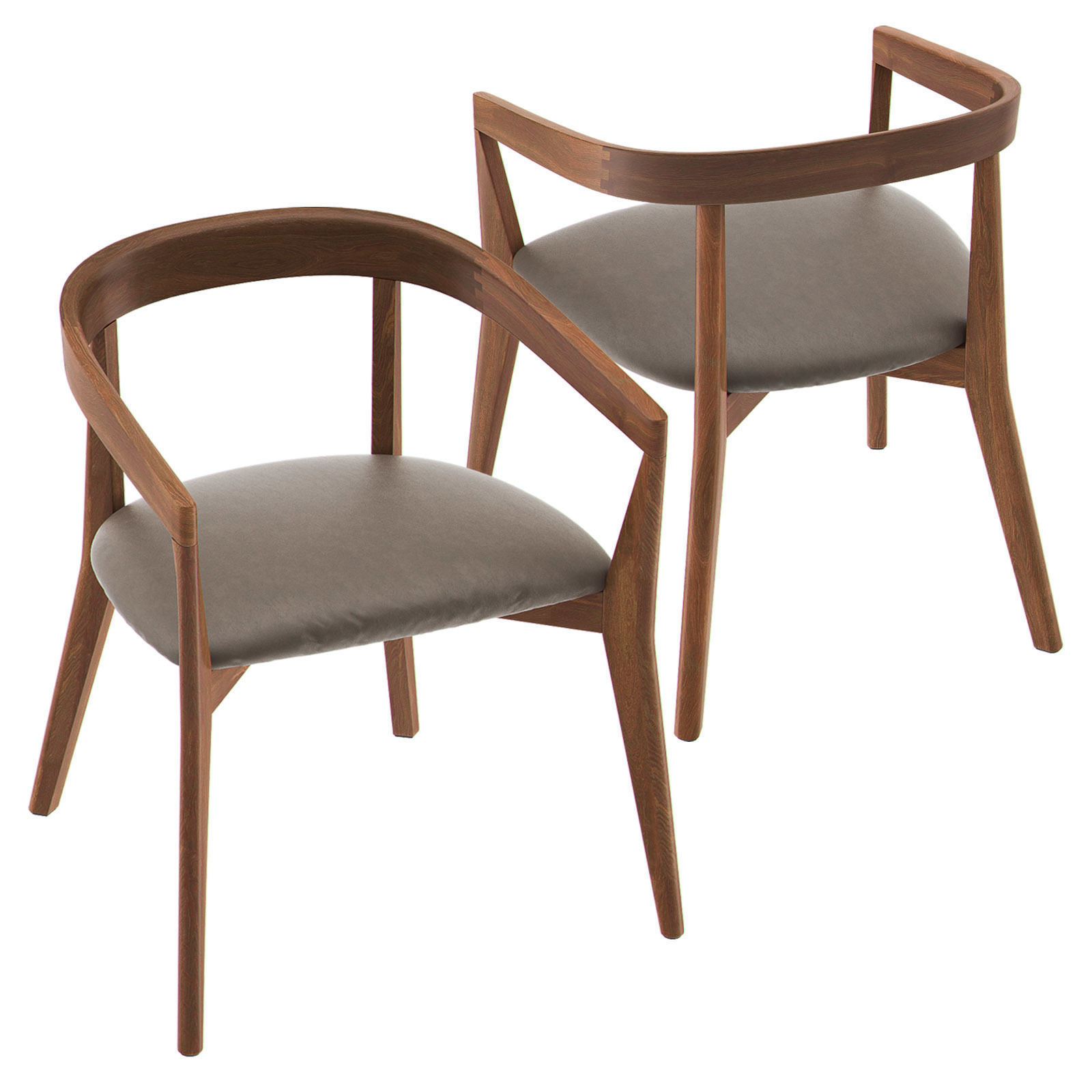 CULLEN Shiitake Round Back Dining Chair 3D model_1