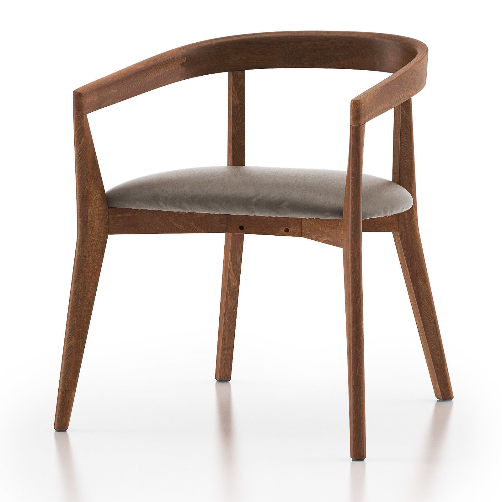 CULLEN Shiitake Round Back Dining Chair 3D model_2
