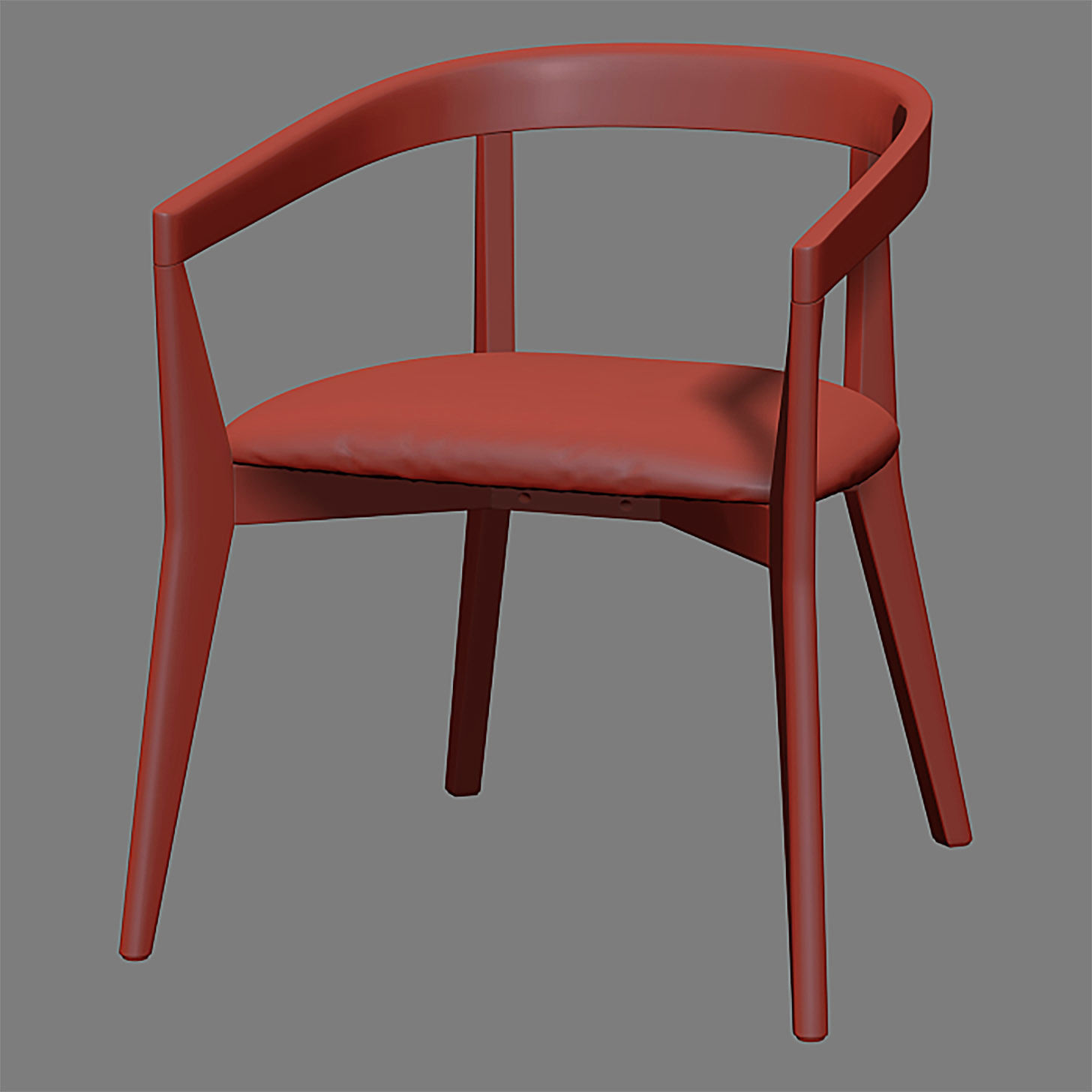 CULLEN Shiitake Round Back Dining Chair 3D model_13