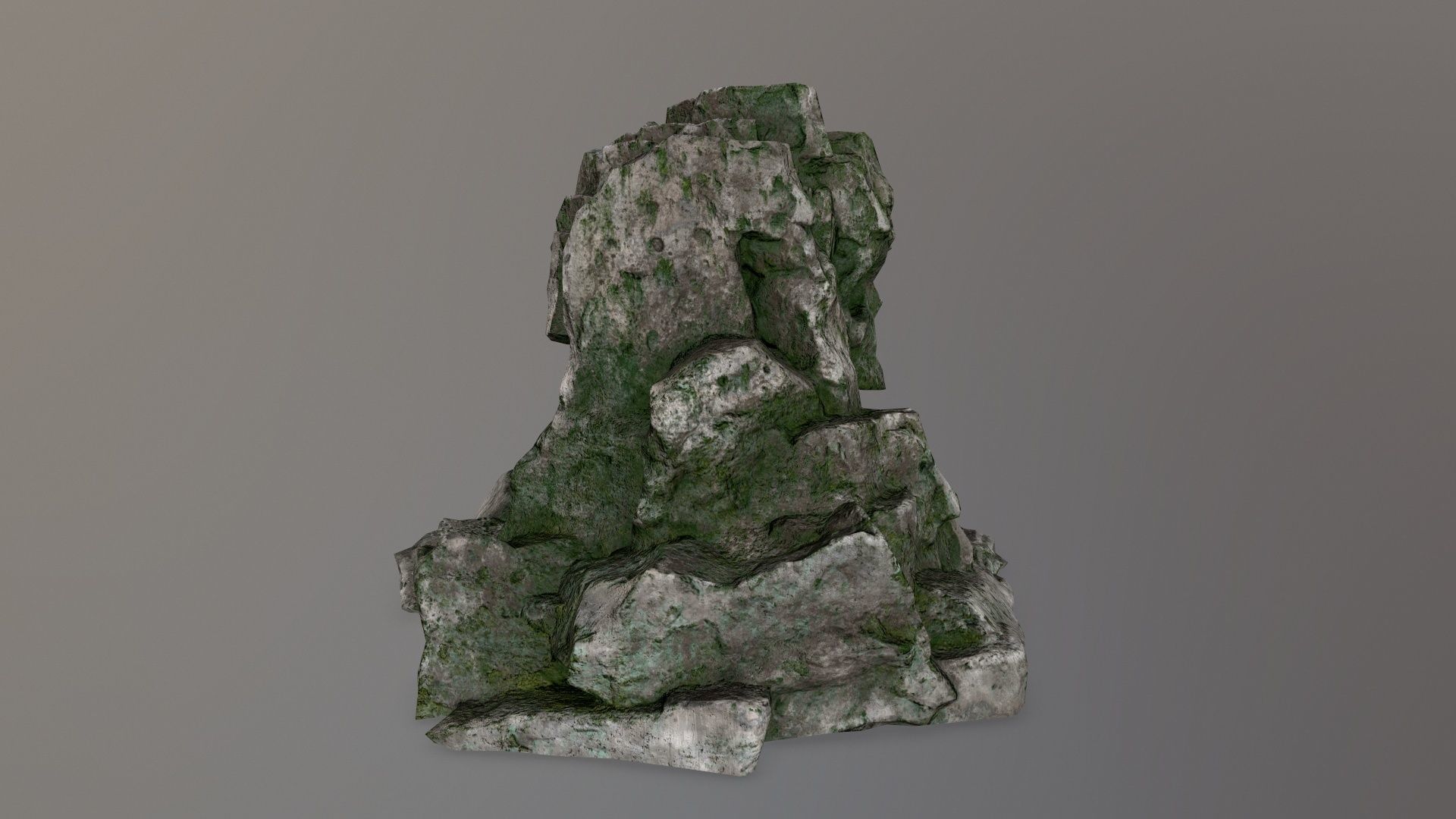 skull cave Low-poly 3D model_3