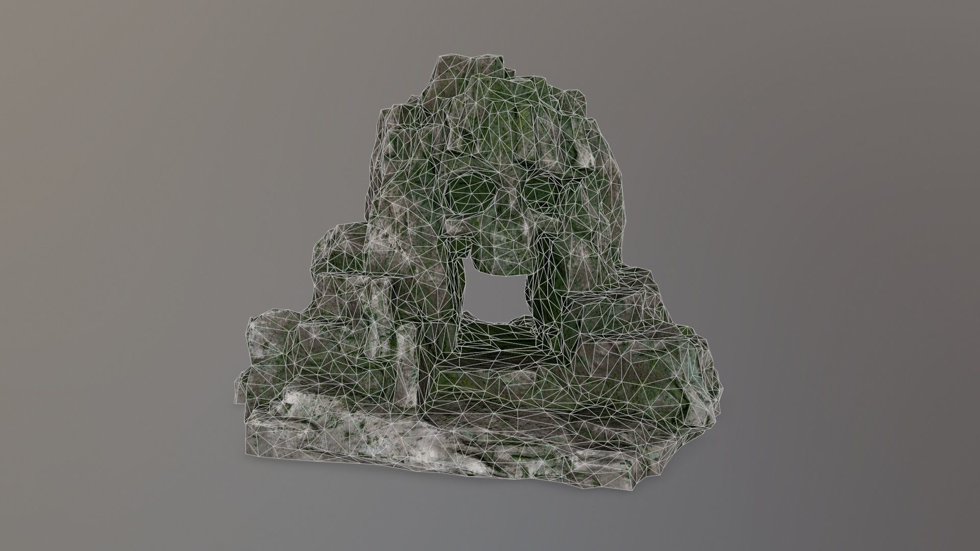 skull cave Low-poly 3D model_9