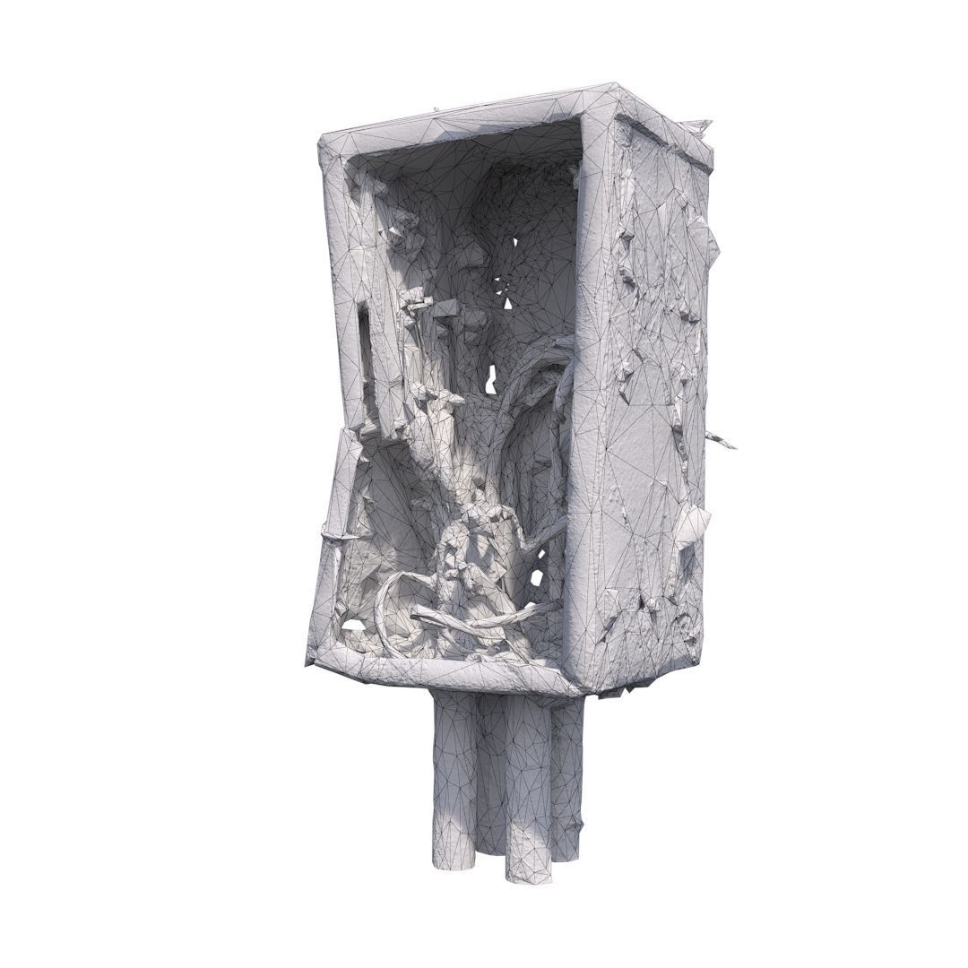Broken electrical box spscan 12 Low-poly 3D model_7