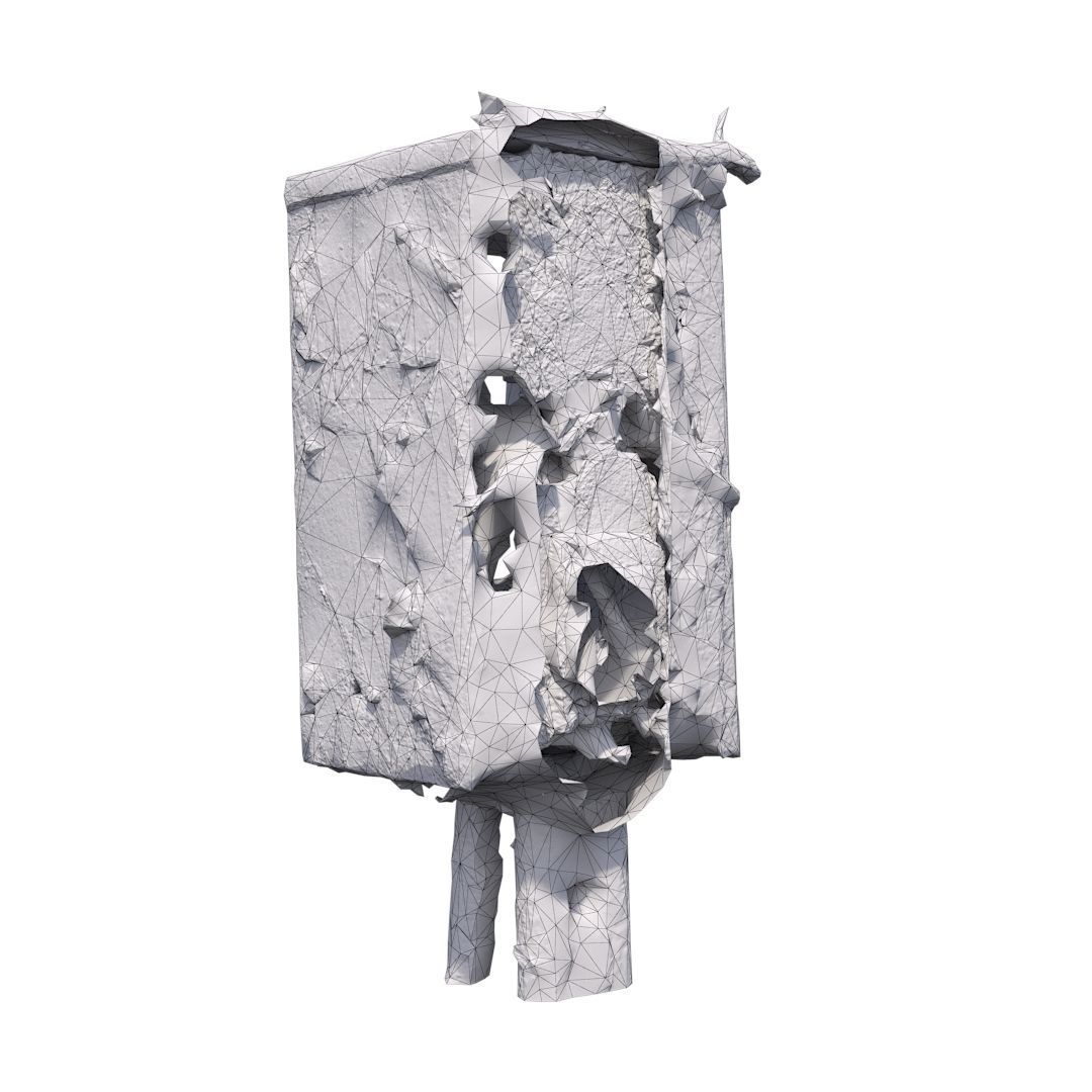Broken electrical box spscan 12 Low-poly 3D model_11
