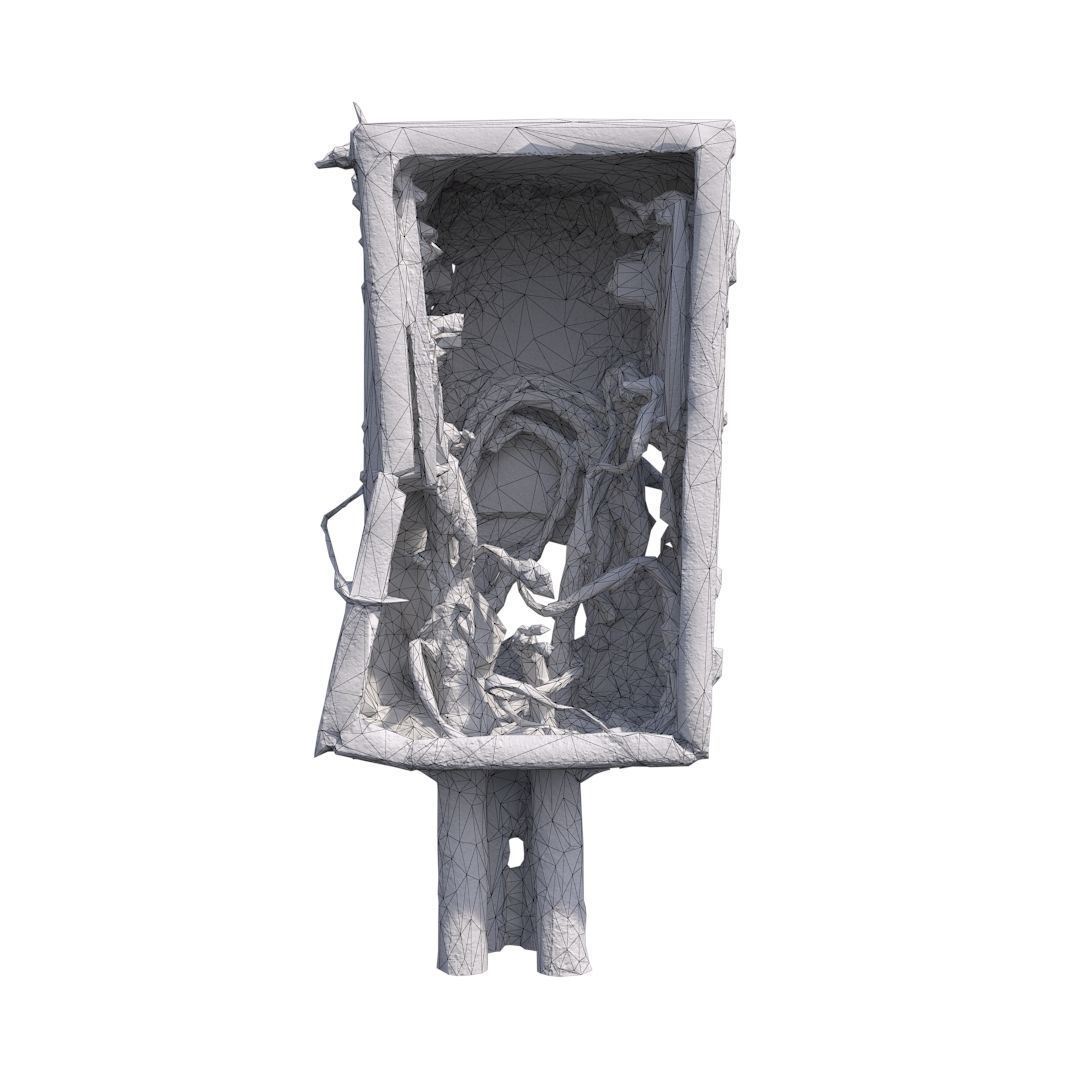 Broken electrical box spscan 12 Low-poly 3D model_6