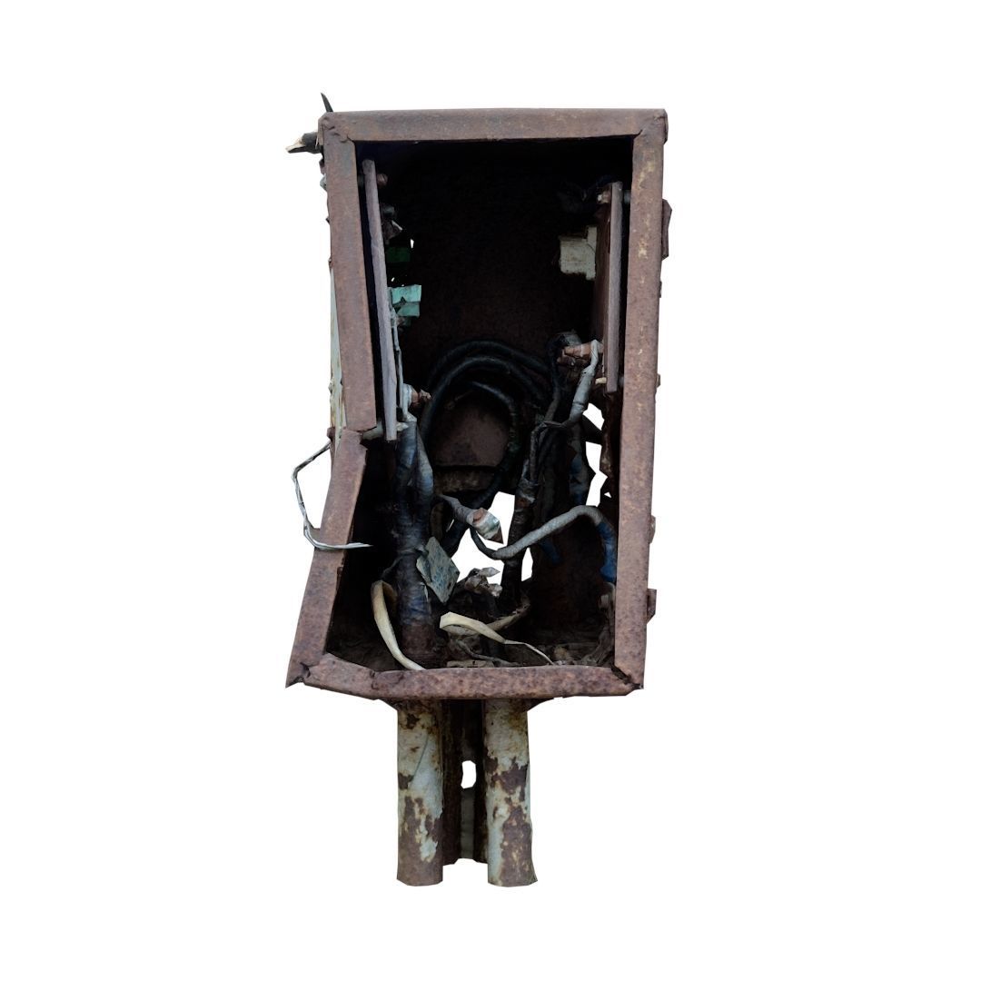 Broken electrical box spscan 12 Low-poly 3D model_1